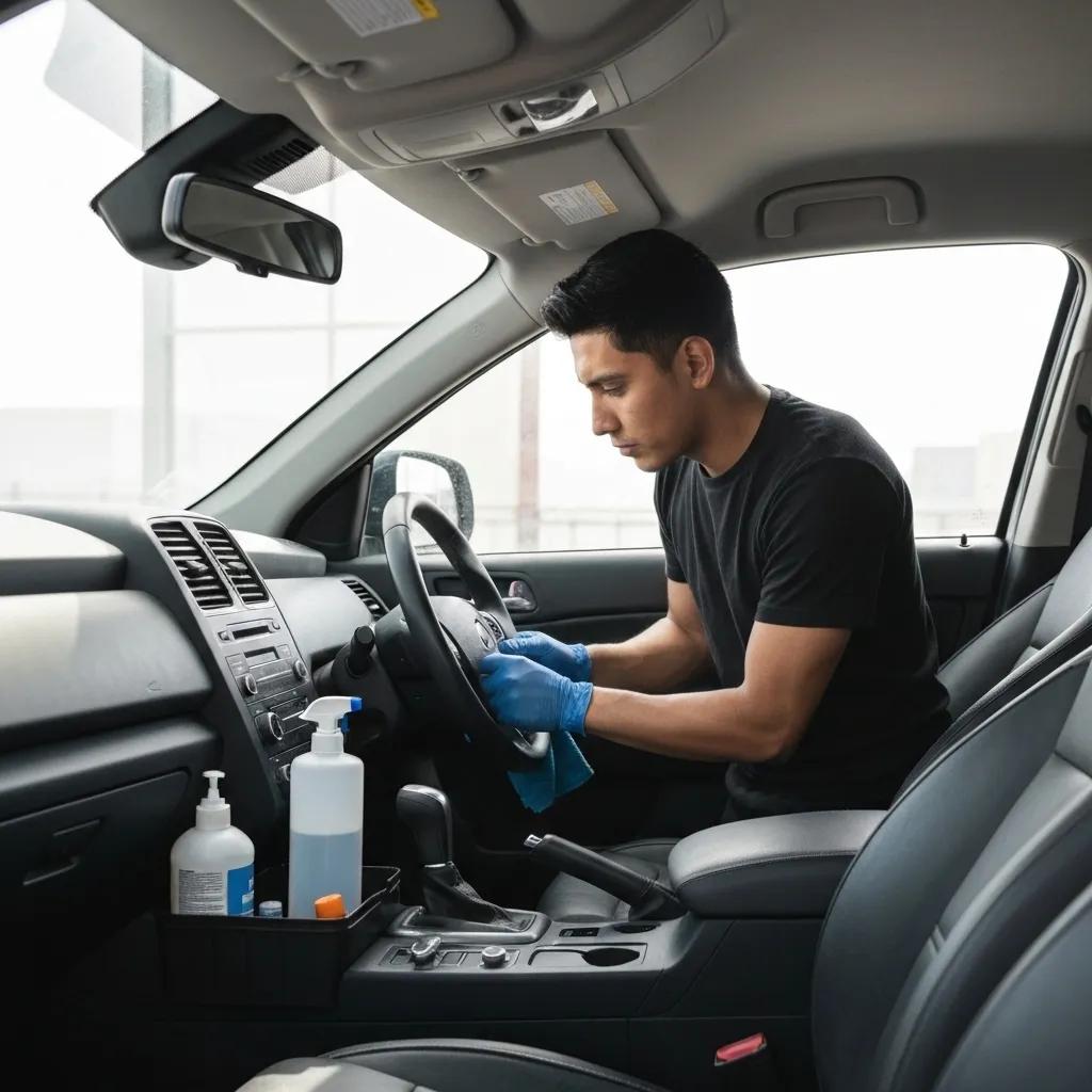 Professional car detailing service in Northern Beaches focusing on interior cleaning and restoration
